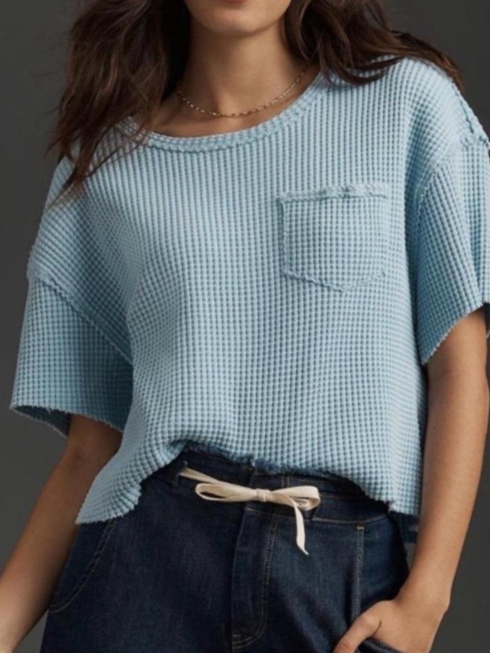Pilcro Short Sleeve Waffle Tee